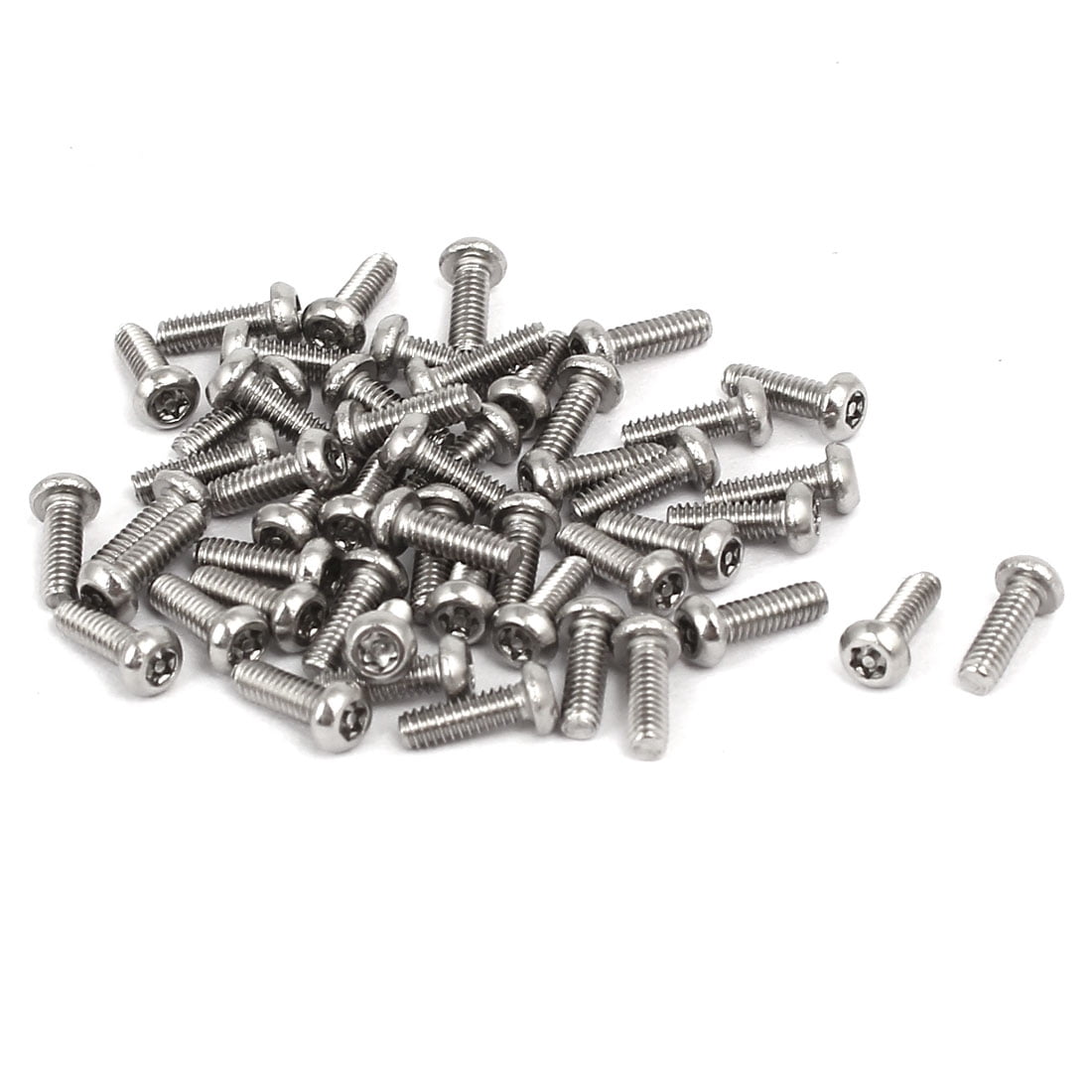 100-Piece M2 X 6mm Stainless Steel Machine Screws - Phillips Round Head, Metric Assortment