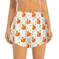 thumbnail image 3 of Uemuo Cartoon Squirrel Pattern Women's Athletic Shorts High Waisted Running Shorts with Liner Pockets Gym Elastic Workout Shorts-Medium, 3 of 9