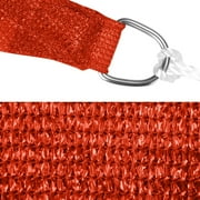 Sun Shade Sail Canopy, Rectangle, Red, 12'x16'