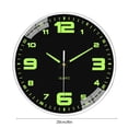 thumbnail image 2 of Lunxisen 3 Pcs Noctilucent Round Wall Clock, Text Silent Non-Ticking Decorative Clocks Battery Operated Quiet Clocks for Home Decor(8in), 2 of 9