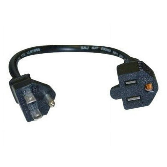 1 feet Heavy Duty Power Extension Cord, Power Extension Cable, Black, NEMA 5-15P to NEMA 5-15R, 13 Amp Power Cable, 16 AWG, CableWholesale
