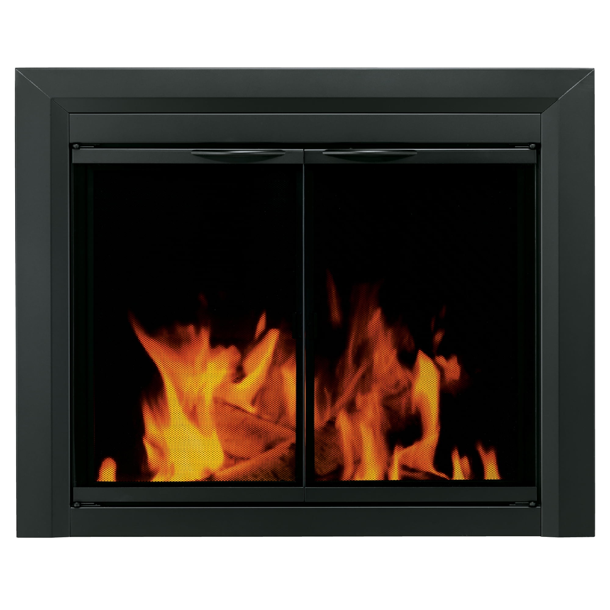 Carlisle Black Large Fireplace Doors with Smoke Tempered