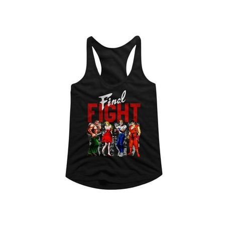 Final Fight Side-Scrolling Beat-'em Up Video Game Panels Blk Ladies Tank Top