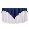 thumbnail image 3 of Efavormart 70" Navy Blue Premium Scuba Square Tablecloth, Wrinkle Free Polyester Seamless Tablecloth, 3 of 6