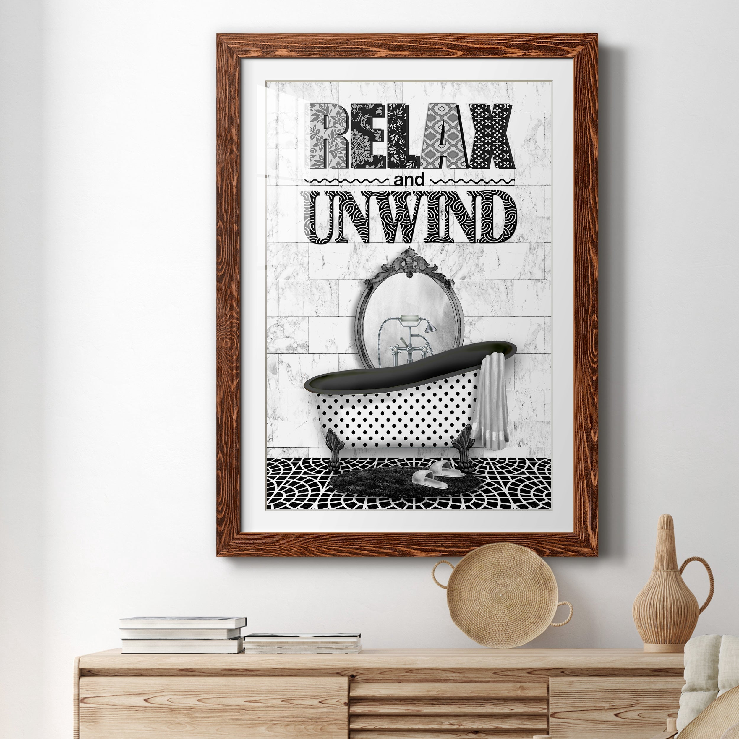 Relax and Unwind - Premium Framed Print - Distressed Barnwood Frame - Ready to Hang