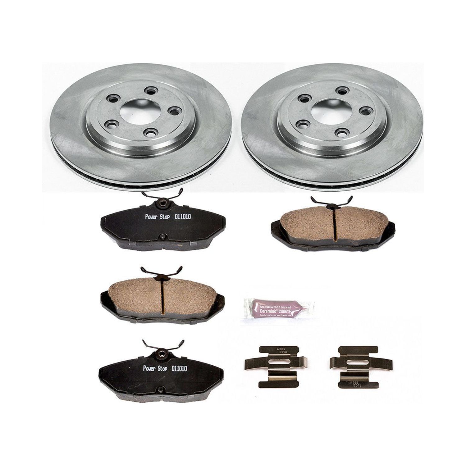 Power Stop Rear Stock Replacement Brake Pad and Rotor Kit KOE1360