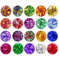 thumbnail image 6 of Finger Ring Style Double hole handle Competition Flower Dance Party Decorator Cheerleading Cheering Ball Club Sport Supplies Cheerleader Pom Poms GREEN, 6 of 8