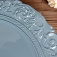 thumbnail image 4 of BalsaCircle 24 Dusty Blue 14" Metallic Acrylic Wooden Textured Round Baroque Plastic Charger Plates, 4 of 8