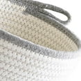 thumbnail image 4 of facefd 2 Pieces Round Small Woven Baskets Set for Vegetable white bread serving Bathroom Gray, 4 of 9