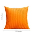 thumbnail image 3 of Comefolife Corduroy Pillow Cover with Stripe Pattern, 18x18 Inch Protective Cushion Covers for Sofa, Couch, Bedroom, Living Room, Machine Washable, No Inserts, Orange, 3 of 9