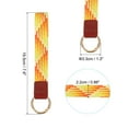 thumbnail image 2 of Uxcell 7.6" Keychain Wristlet Key Chain Wristlet Bracelet with Double Rings Orange, 2 of 5