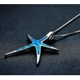 thumbnail image 4 of Blue Fire Opal Animal Starfish Collares Necklaces Fashion Filled Pendant Necklaces Jewelry, 4 of 5