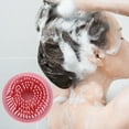 thumbnail image 2 of Unique Bargains 1 Pc Round Hair Shampoo Brush for Head Massage 2.83"x3.15" Deep Pink, 2 of 6