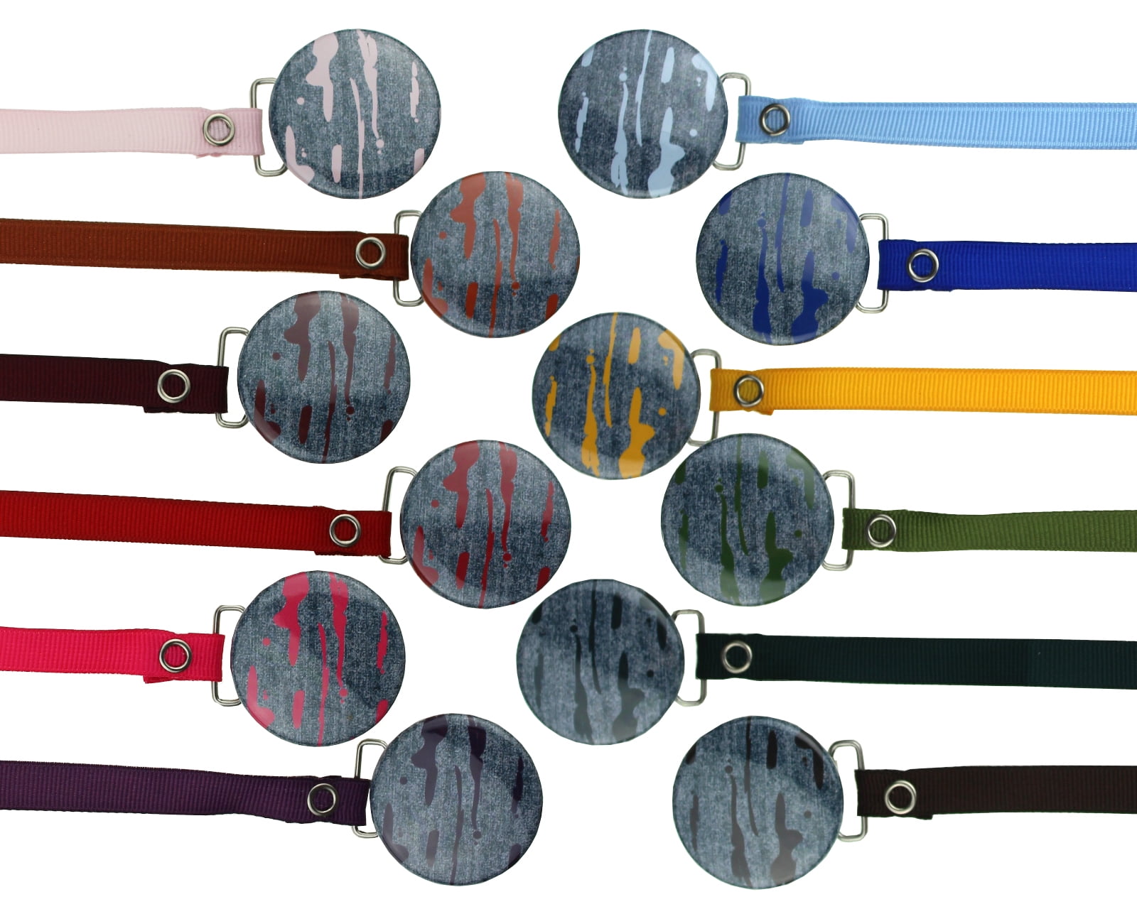 Paint Splash Pacifier & Clip Set