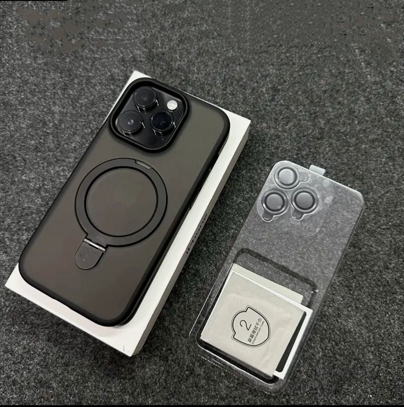 iPhone 17 - Coque Magnétique support magsafe rotatif (Neuf avec