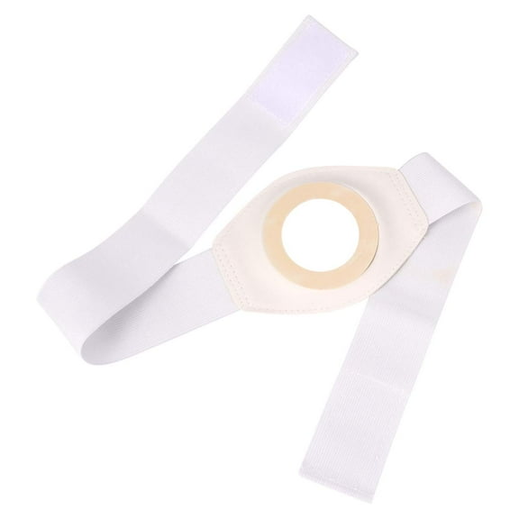 EXCEART 2pcs Stoma Hernia Belts Colostomy Bag Belt Ostomy Belt Support for Colostomy Ileostomy Urostomy Breathable Fabric Postoperative Band Beige