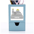 thumbnail image 1 of Bulgaria Grey Landmark Pattern Desk Supplies Organizer Pen Holder Card, 1 of 3