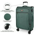 thumbnail image 4 of 28 Inch Large Softside Checked Luggage,Expandable Soft Shell Suitcase with Spinner Wheels and TSA Lock,Durable Lightweight Travel Case,XJ1907-Grey, 4 of 10