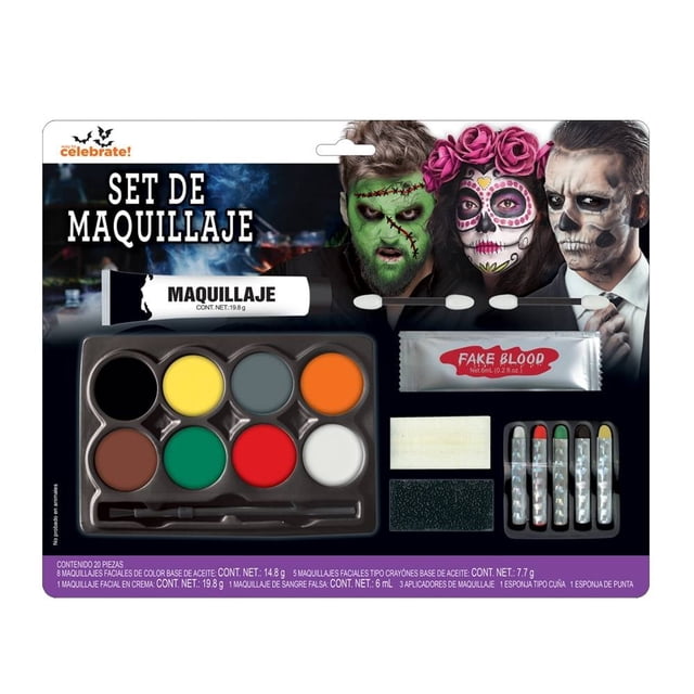 Set de Maquillaje Way To Celebrate Maquillaje Halloween Multicolor 20 Piezas
