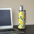 thumbnail image 5 of 20 Oz Lemon Coffee Tumbler Double Wall Insulated Stainless Steel Water Bottle | Metal Reusable Thermoses Flask with Cup Cap | Leak & Sweat Proof with Anti-Dust Lid, 5 of 7