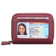 thumbnail image 1 of Tarjetero de piel de vaca de doble capa con cremallera y capa superior para mujer, tarjetero de piel antimagnética RFID, tarjetero de identificación de gran capacidad, 1 of 6