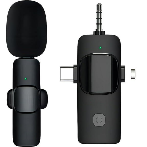 Oceantree Wireless Microphone Audio Video Recording 3.5mm Mini Lavalier Universal For Android/iphone (1 Transmitters 1 Recever)