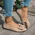 thumbnail image 3 of Mepaouo Women's Dress Flats Suede Cute Bow Ballet Loafers Formal Business Slip on Driving Walking Shoes, 3 of 9