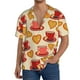 thumbnail image 1 of Fotbe Cups of Tea Camisa Estampada de Manga Corta para Hombre, Casual de Verano, Estilo Playero, Sin Arrugas-Large, 1 of 5