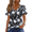 Multicolor DH46, variant on Womens Short Sleeve T-Shirts Summer Casual V-Neck Tops with Pleats