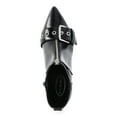 thumbnail image 3 of Scoop Women’s Faux Leather Buckle Kitten Heel Ankle Boots, 3 of 6