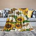 thumbnail image 2 of Orinice  for Sunflower Flannel Blanket Decorative, Floral Sunflower Flower Soft Throw Blankets for Bed Sofa, Couch, Chair Decor All Season Gifts  40x50in, 2 of 6