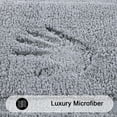 thumbnail image 3 of Set de 3 alfombrillas de baño SHACOS de microfibra suave antideslizante gris, 3 of 9