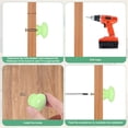 thumbnail image 4 of Uxcell 6-Pack Pomos de Armario de Cocina, Tirador Redondo de Madera Sólida de 1-5/16 In(33mm), Hardware de Pomo de Cajón [Verde], 4 of 7