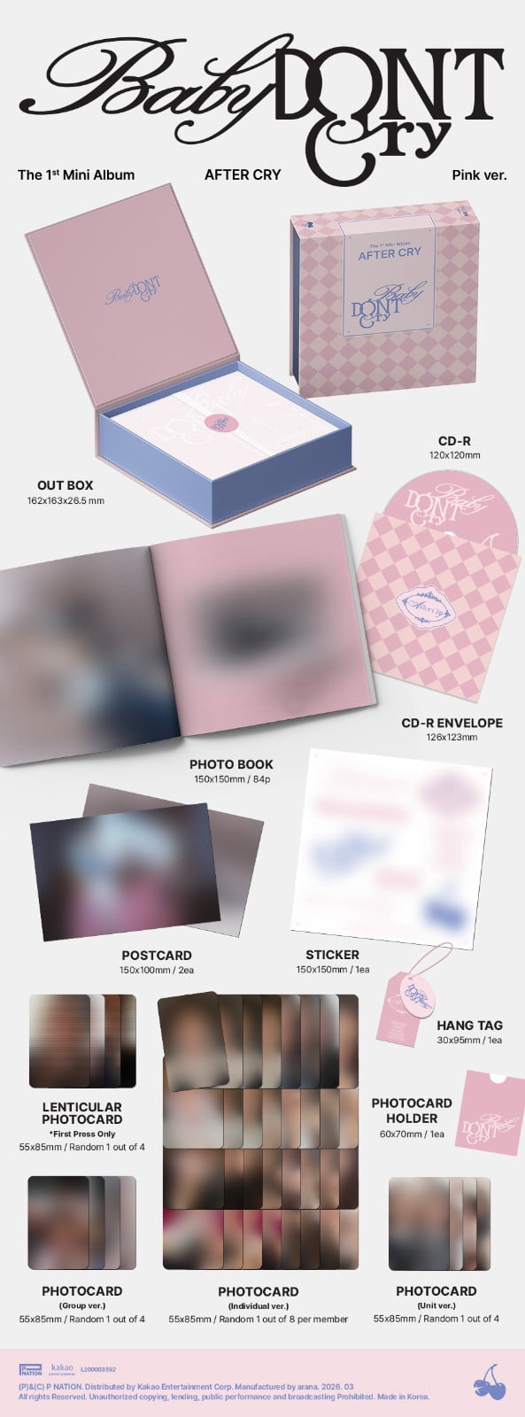 Baby DONT Cry - [AFTER CRY] 1st Mini Album PINK Version