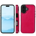 thumbnail image 3 of ShellTech for iPhone 17 Slim PU Leather Wallet Case with Card Holder, PC+TPU Hybrid Kickstand 4 Credit Card Slots Case, Double Magnetic Clasp and Durable Lightweight Shockproof,Rose, 3 of 11