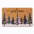 thumbnail image 2 of Christmas Coir Doormat Outdoor Welcome Mat, Snowy Forest Winter Design, 24x16 Inch, Heavy Duty Non-Slip Dirt Trapper for Entryway, Front Door, Porch Decor, 2 of 8