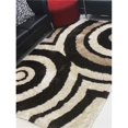 thumbnail image 1 of Glitzy Rugs UBSK00045T0104A15 8 x 10 ft. Hand Tufted Shag Polyester Geometric Rectangle Area Rug, Beige & Brown, 1 of 1