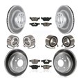 thumbnail image 1 of Transit Auto Front Rear Wheel Bearings Coated Disc Brake Rotors and Semi-Metallic Pads Kit (10Pc) for Car BMW 328xi 325xi - Left Right Side (Driver Passenger) KBB-108286, 1 of 11