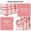 thumbnail image 6 of SILENRADAWN 1Pcs Pink Woven Tote Handbag for Women Beach and Summer Outdoor Travel Portable Storage, 6 of 8