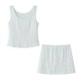thumbnail image 4 of HXWCHs Fashion Sequin Sleeveless Slim Fit Vest and Pencil Skirt Evening Party Dress Suit for WomenL White, 4 of 4