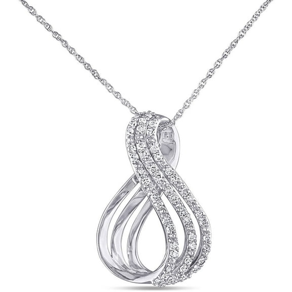 Everly Women's .25CT TW Diamond 10k White Gold Pendant