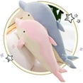 thumbnail image 2 of Delfín de peluche, 35 cm, bonito delfín de peluche para niñas y niños, azul, 2 of 5