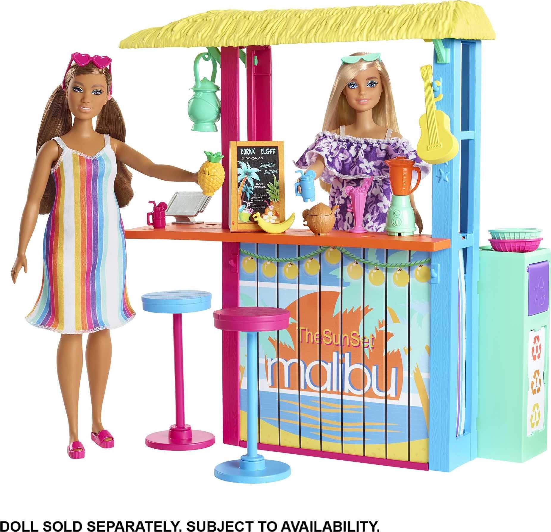Barbie Holiday Fun Summer Beach House, Dolls and Accessories