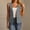 Gray, variant on ClodeEU Women's Open Front Sleeveless Dress Vest,Casual Button Down Waistcoat Jacket Black,Women's Plus L