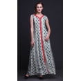 thumbnail image 2 of Bimba Robe de Plage Longue Sans Manches à Fente avant Imprimée Shibori Été Printemps pour Femmes - X-Grand, 2 of 5
