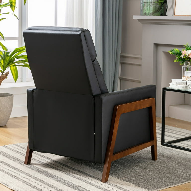 INCLAKE Wood Framed Upholstered Recliner Chair Adjustable Home