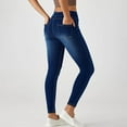 thumbnail image 3 of Pull On Skinny Jeans For Women Stretchy High Waisted Leggings Trendy Demin Jegging With Pockets Womens Tall Pants Straight Women plus Size Women Pants Woman on Pants Relativity Leggings Jean Pants for, 3 of 5