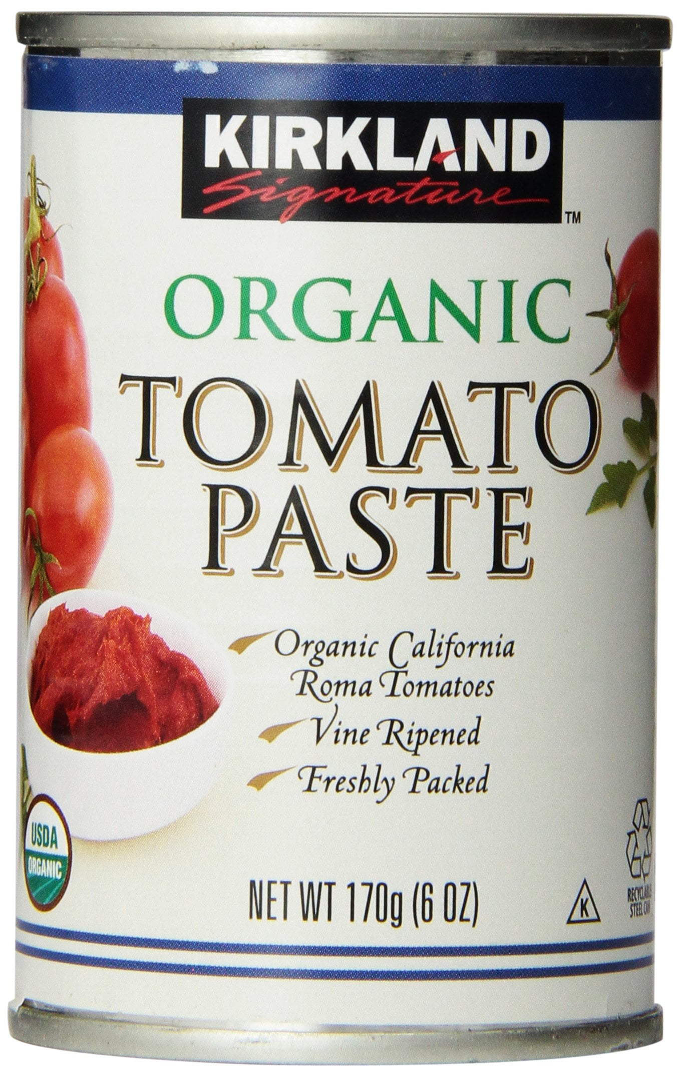 Kirkland Signature Organic Tomato Paste 6 Ounce (12 Count)