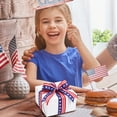 thumbnail image 6 of CHENjy Patriotic Linen Ribbon, Red White Blue American Flag Ribbon For Wreath Bows, 4th Of July Memorial Day DIY Crafts Decor，1PC, 6 of 7