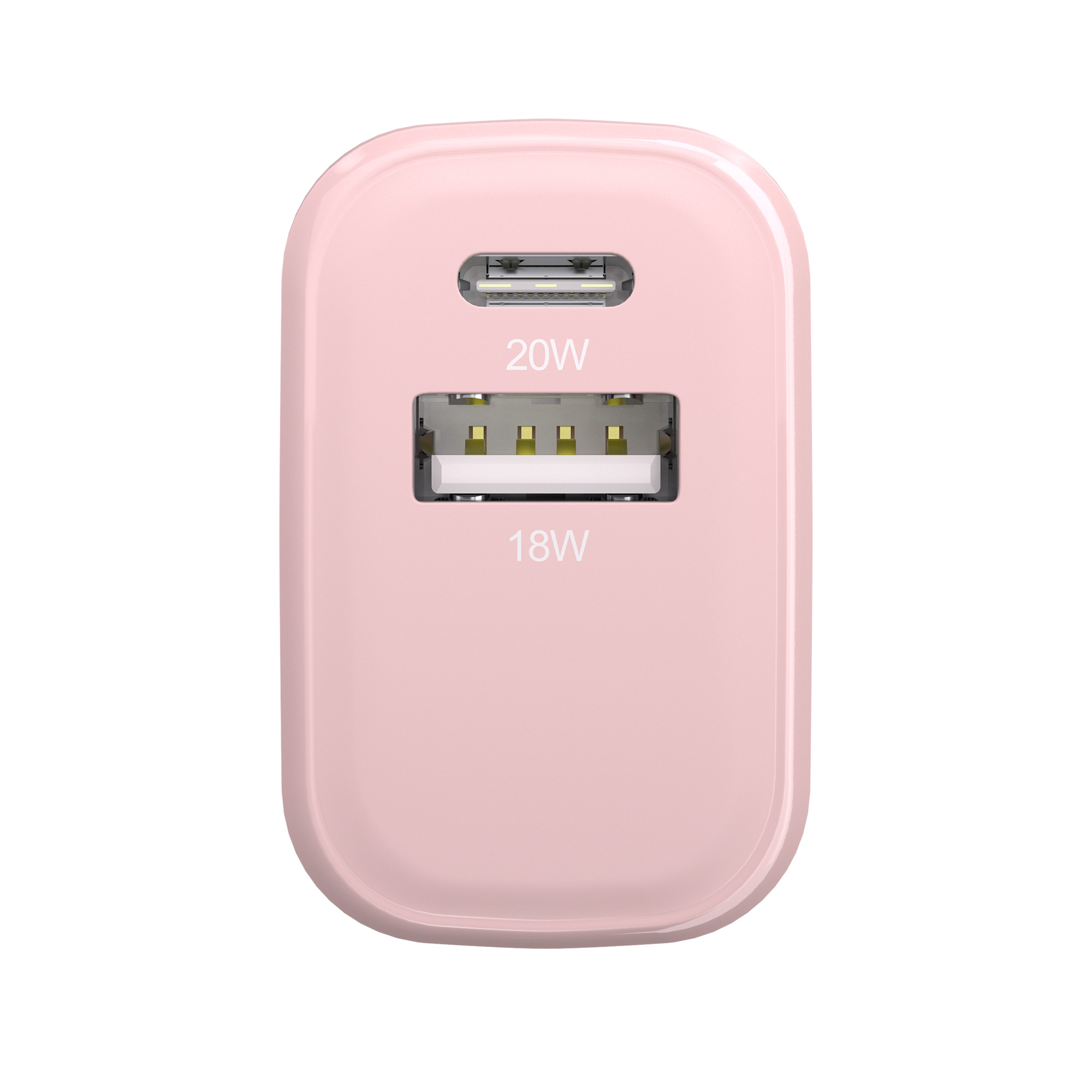 Liquipel Powertek Pastel Braided 20W Combo Wall Charger - Pink